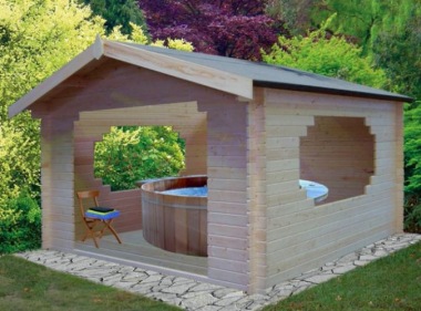 Hot Tub Cover 28mm Log Cabin 129
