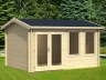 4.1m wide Apex 40mm Log Cabin 534