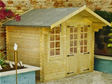 3.0m wide Apex 19mm Log Cabin 103